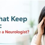 Woman experiencing recurring headaches with a brain pain illustration